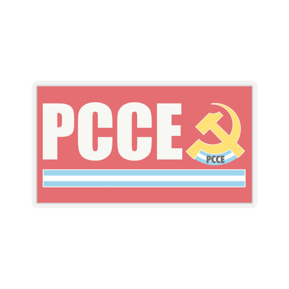 Flag of Communist Party Extraordinary Congress PCCE - STICKER Vinyl Kiss-Cut Decal