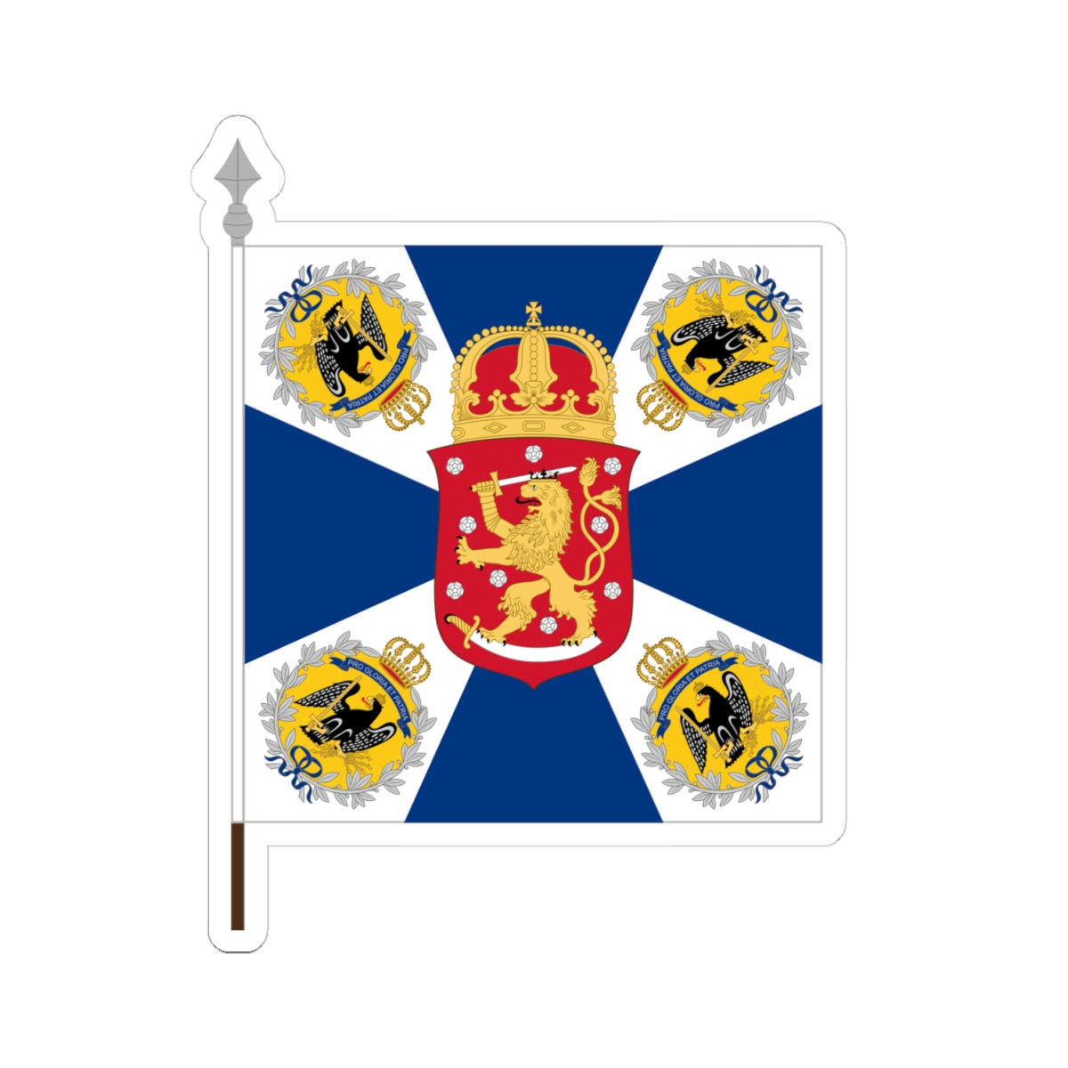 Jääkärilippu (Finland) STICKER Vinyl Kiss-Cut Decal