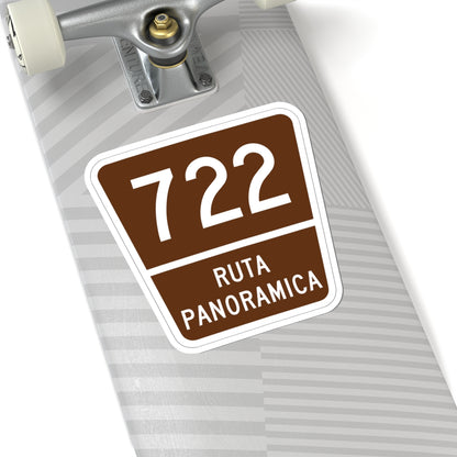 PR old scenic route 722 (Puerto Rico) (Road Sign) STICKER Vinyl Kiss-Cut Decal