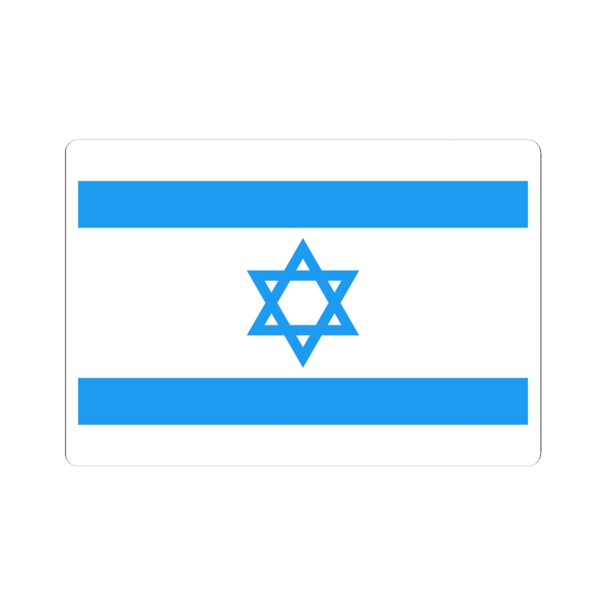 Flag of Israel Light Blue 3-2 (Israel) STICKER Vinyl Kiss-Cut Decal