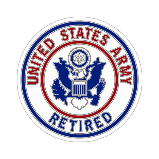 Retired Service Identification Badge 2 (U.S. Army) STICKER Vinyl Kiss-Cut Decal