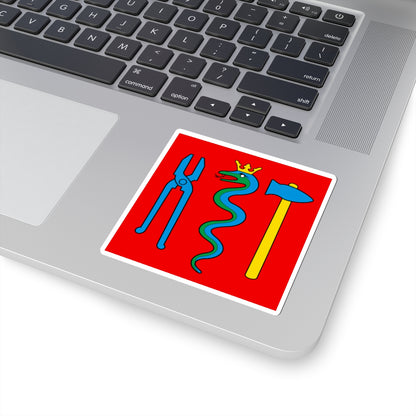 CHE Schmitten FR Flag (Switzerland) STICKER Vinyl Kiss-Cut Decal