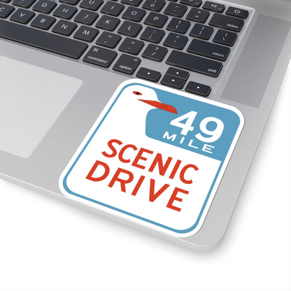 San Francisco CA 49-Mile Scenic Drive (California) (Road Sign) STICKER Vinyl Kiss-Cut Decal