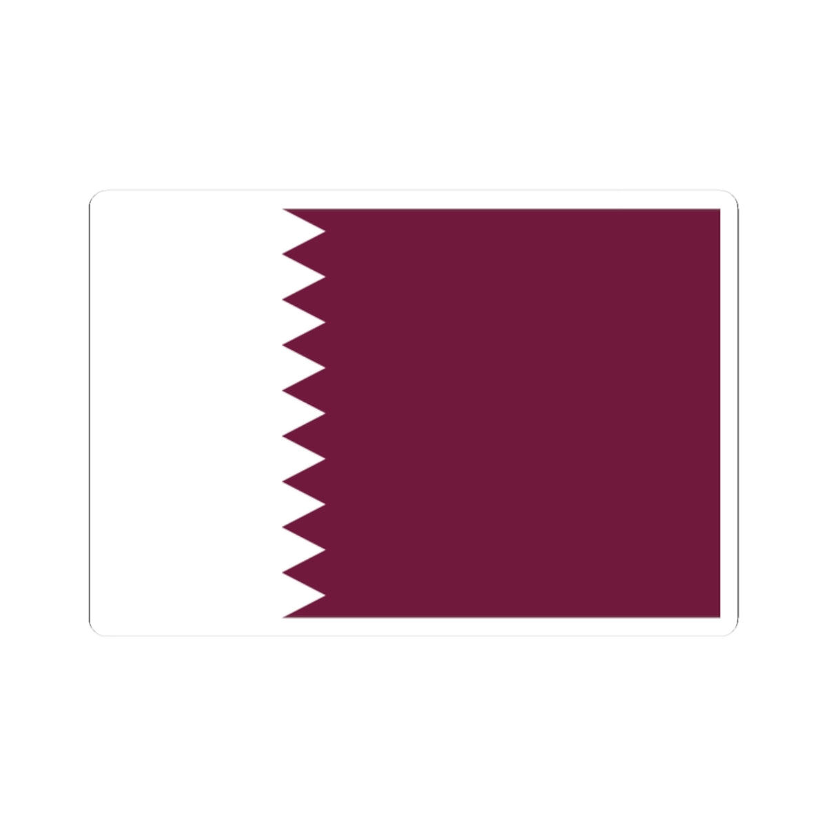 Flag of Qatar 1949-1971 3-2 (Qatar) STICKER Vinyl Kiss-Cut Decal