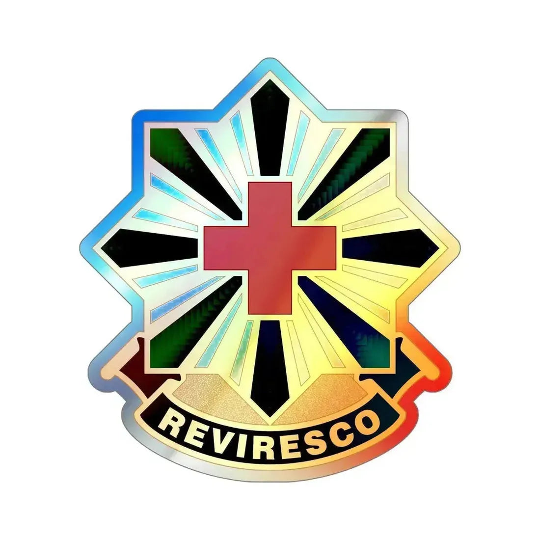 528th Hospital Center (U.S. Army) Holographic STICKER Die-Cut Vinyl Decal 6 Inch Holographic - The Sticker Space
