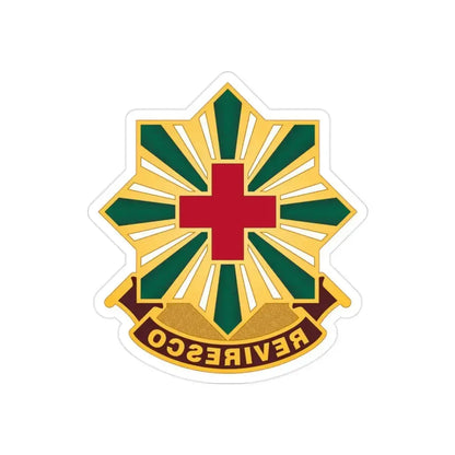 528th Hospital Center (U.S. Army) REVERSE PRINT Transparent Die-Cut STICKER 2 Inch Die-Cut Transparent - The Sticker Space