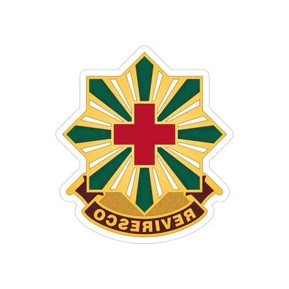 528th Hospital Center (U.S. Army) REVERSE PRINT Transparent Die-Cut STICKER 4 Inch Die-Cut Transparent - The Sticker Space
