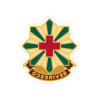 528th Hospital Center (U.S. Army) REVERSE PRINT Transparent Die-Cut STICKER 5 Inch Die-Cut Transparent - The Sticker Space