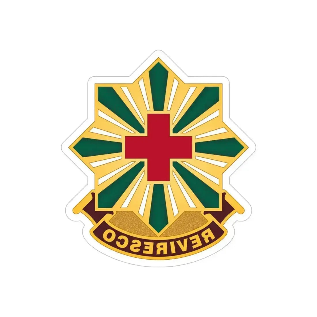 528th Hospital Center (U.S. Army) REVERSE PRINT Transparent Die-Cut STICKER 6 Inch Die-Cut Transparent - The Sticker Space