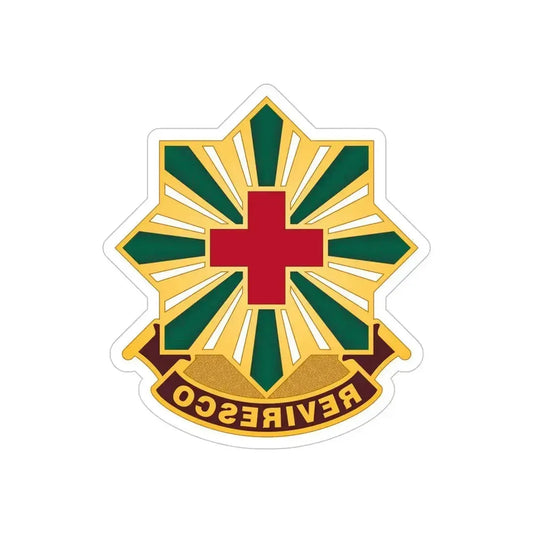 528th Hospital Center (U.S. Army) REVERSE PRINT Transparent Die-Cut STICKER 6 Inch Die-Cut Transparent - The Sticker Space