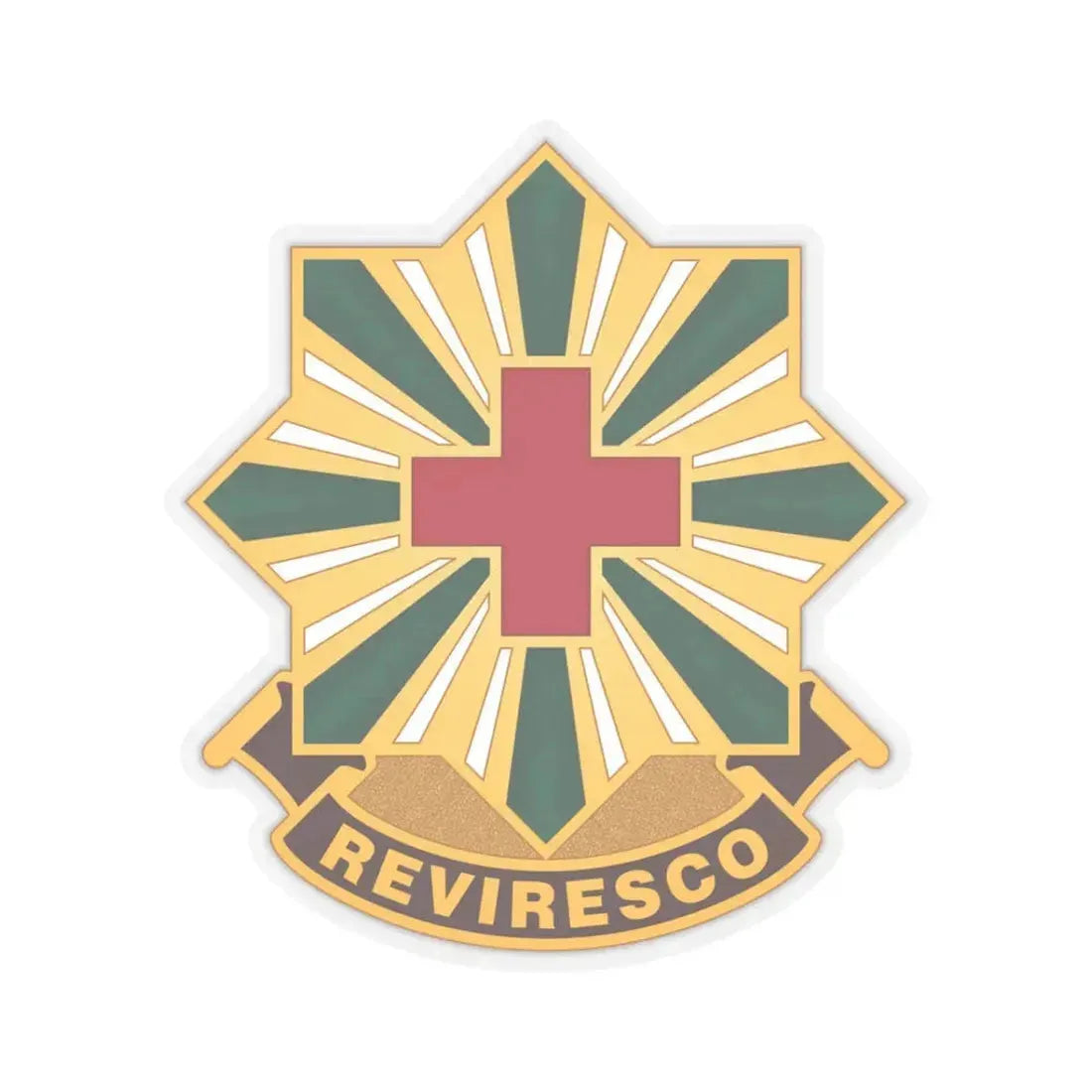 528th Hospital Center (U.S. Army) STICKER Vinyl Kiss-Cut Decal 3 Inch Transparent - The Sticker Space