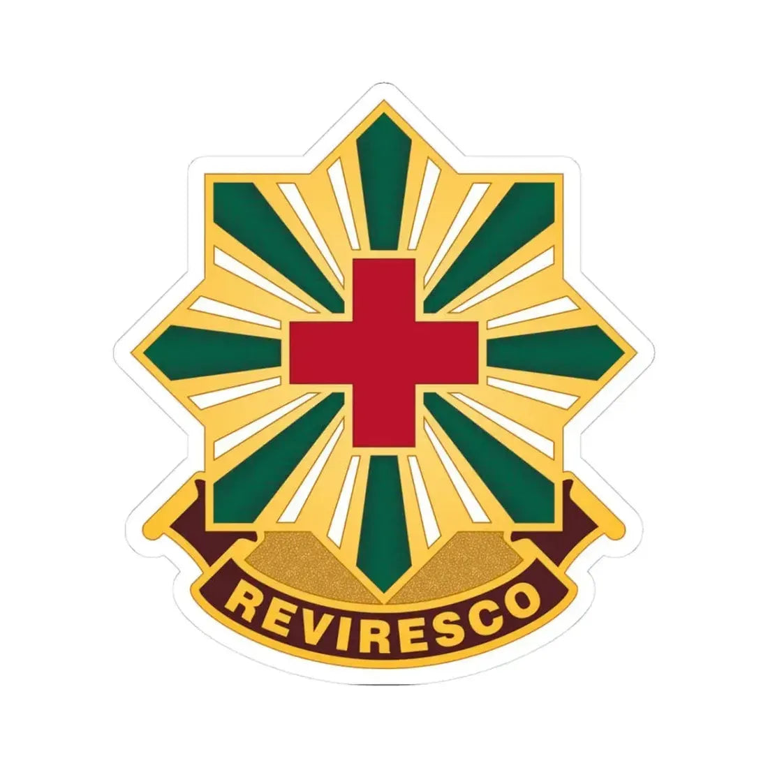 528th Hospital Center (U.S. Army) STICKER Vinyl Kiss-Cut Decal 3 Inch White - The Sticker Space