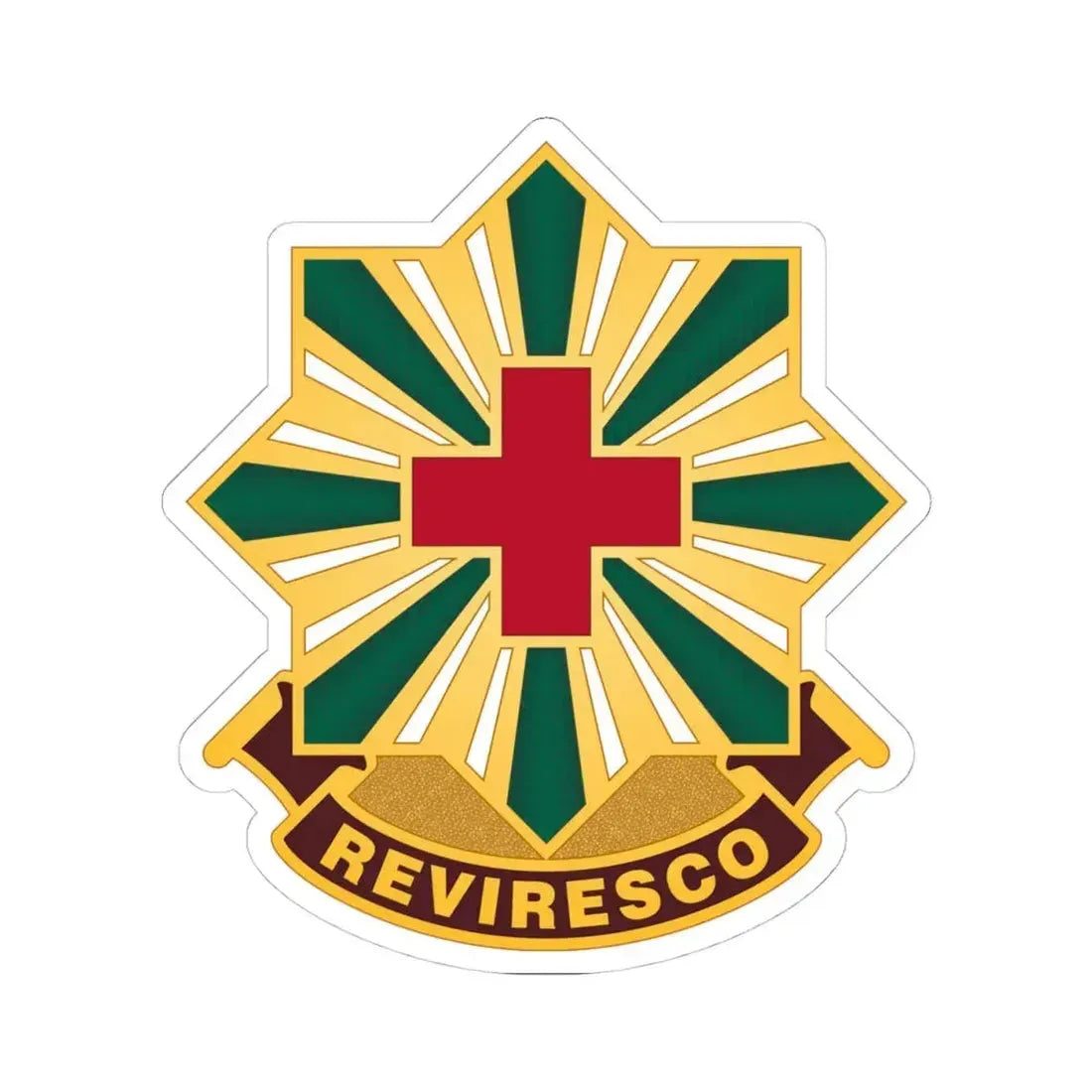 528th Hospital Center (U.S. Army) STICKER Vinyl Kiss-Cut Decal 4 Inch White - The Sticker Space