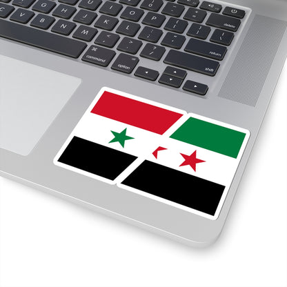 Flag of Syria and the Syrian revolution (Syria) STICKER Vinyl Kiss-Cut Decal