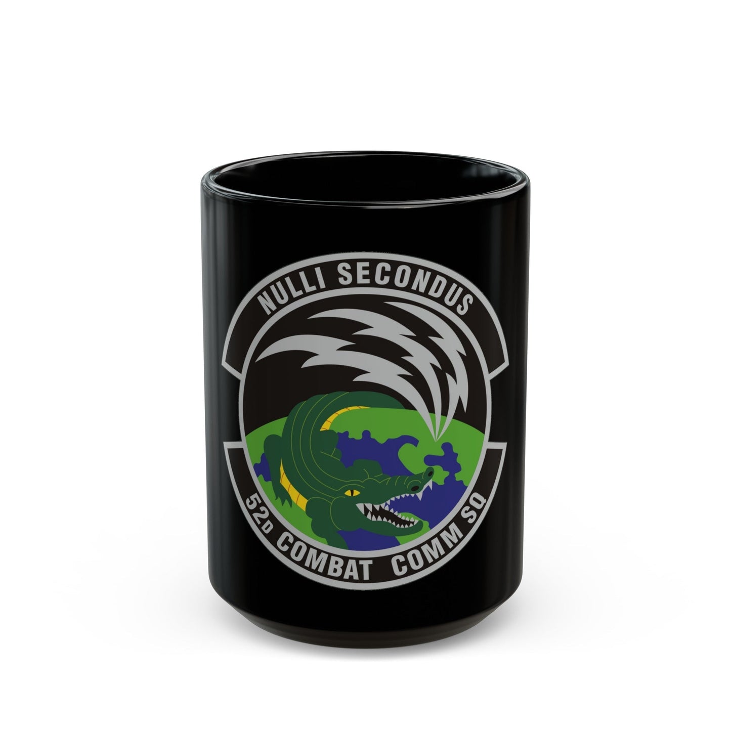 52d Combat Communications Squadron (U.S. Air Force) Black Coffee Mug-15oz-The Sticker Space