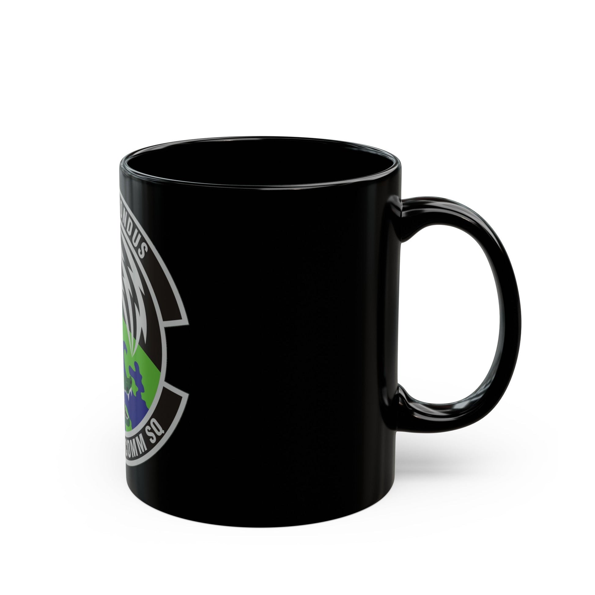 52d Combat Communications Squadron (U.S. Air Force) Black Coffee Mug-The Sticker Space