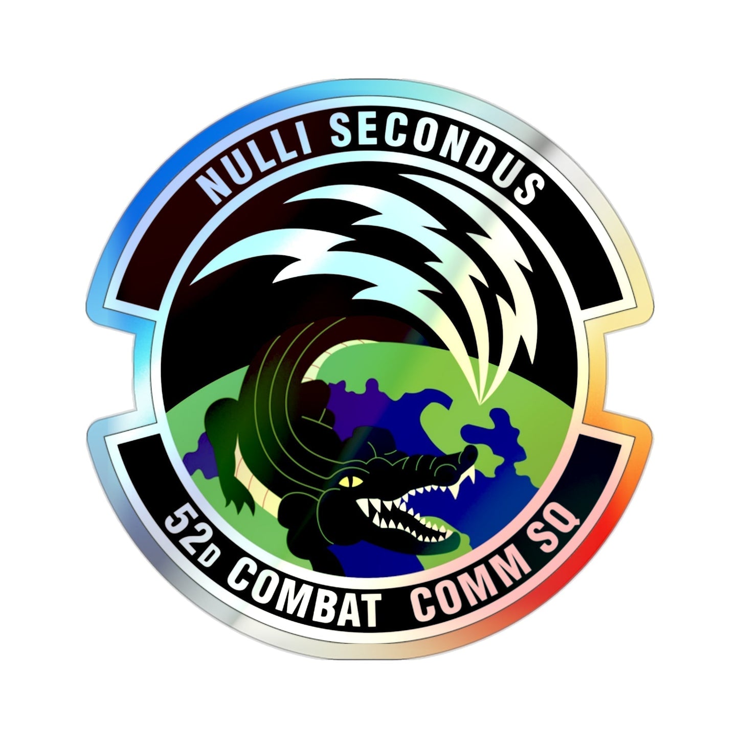 52d Combat Communications Squadron (U.S. Air Force) Holographic STICKER Die-Cut Vinyl Decal-2 Inch-The Sticker Space