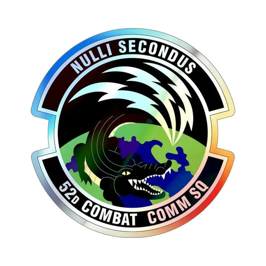 52d Combat Communications Squadron (U.S. Air Force) Holographic STICKER Die-Cut Vinyl Decal 6 Inch Holographic - The Sticker Space