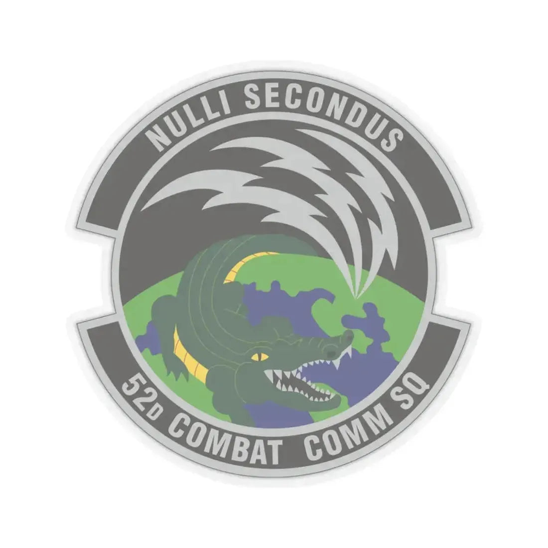 52d Combat Communications Squadron (U.S. Air Force) STICKER Vinyl Kiss-Cut Decal 4 Inch Transparent - The Sticker Space