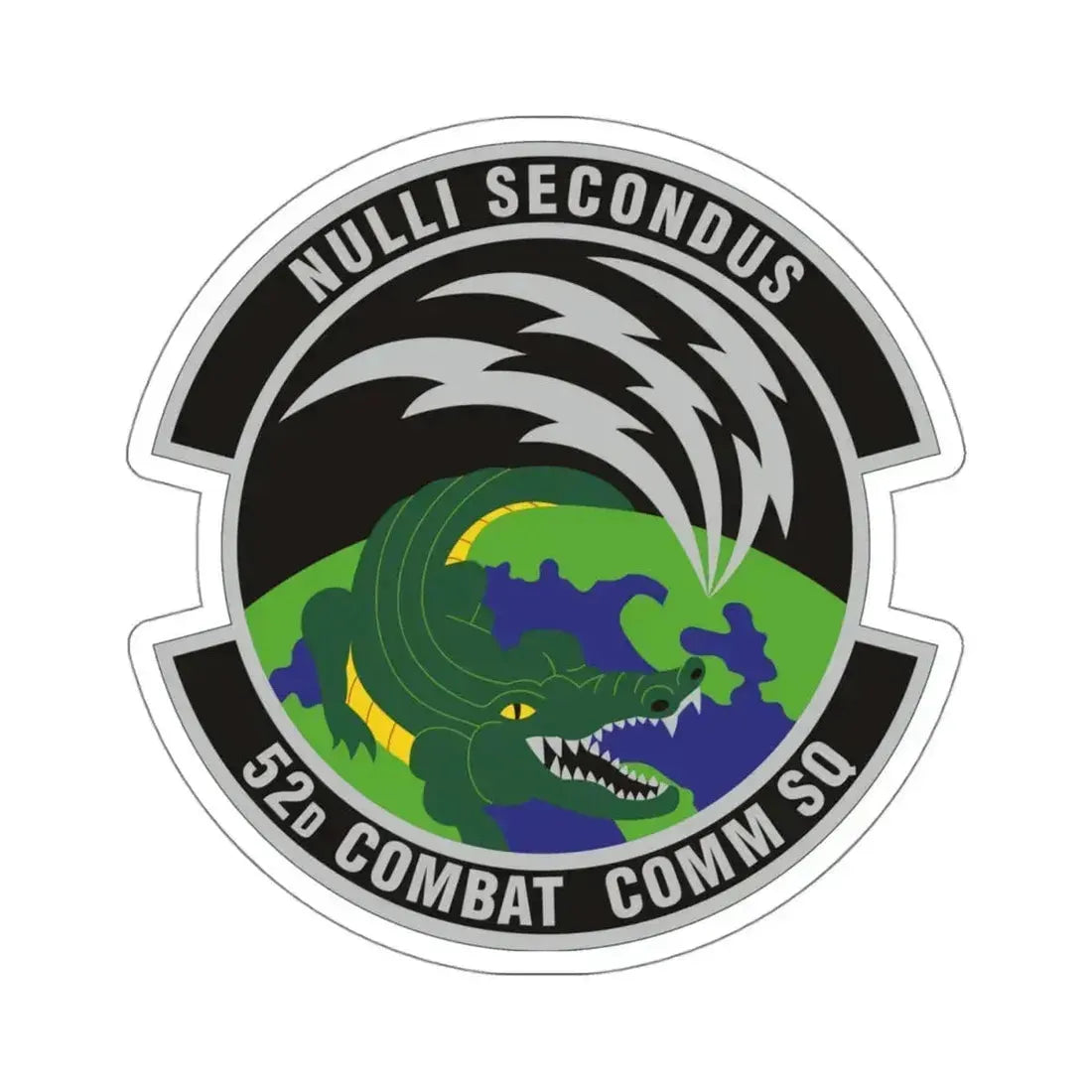 52d Combat Communications Squadron (U.S. Air Force) STICKER Vinyl Kiss-Cut Decal 4 Inch White - The Sticker Space