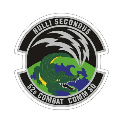 52d Combat Communications Squadron (U.S. Air Force) STICKER Vinyl Kiss-Cut Decal 4 Inch White - The Sticker Space