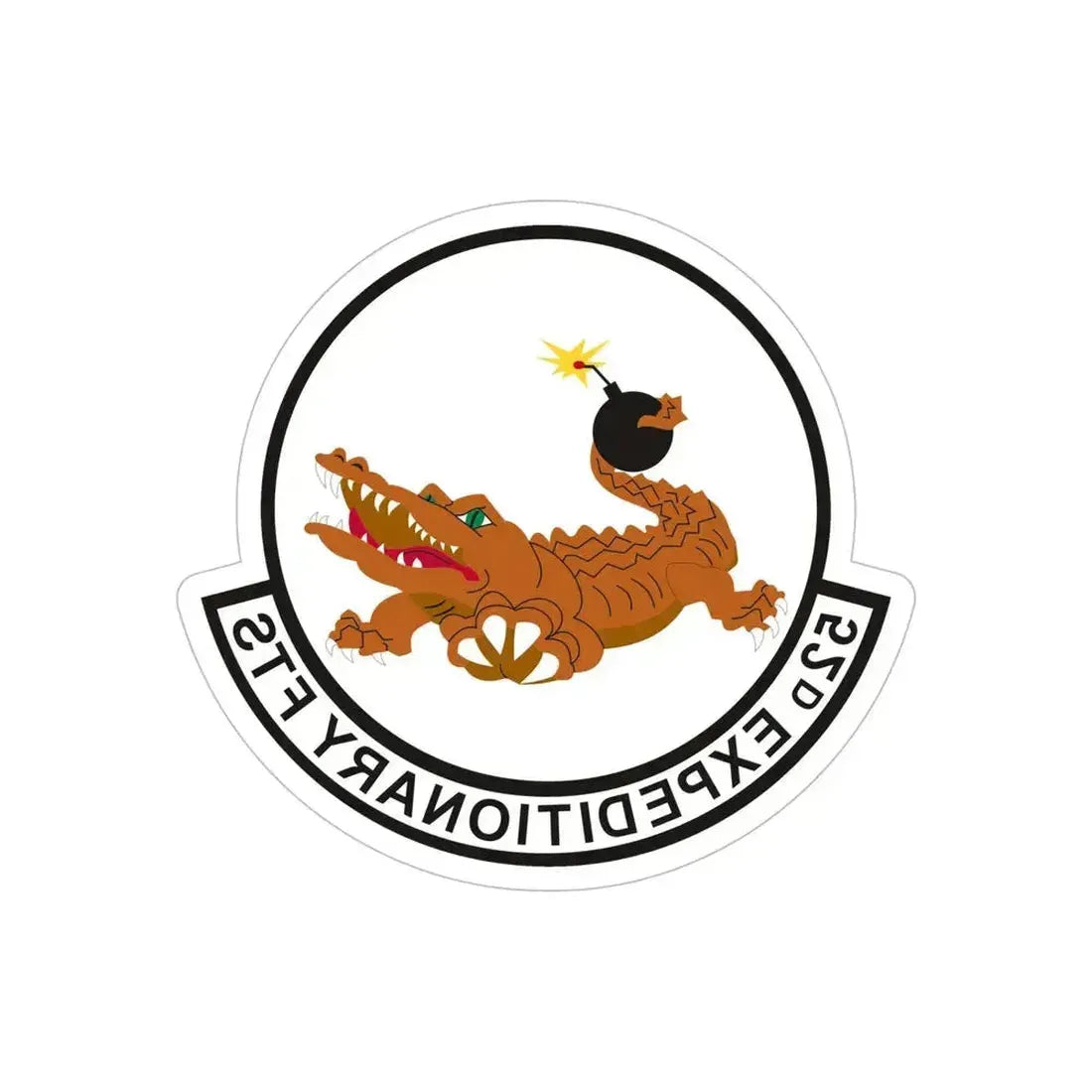 52d Expeditionary Flying Training Squadron (U.S. Air Force) REVERSE PRINT Transparent Die-Cut STICKER 6 Inch Die-Cut Transparent - The Sticker Space