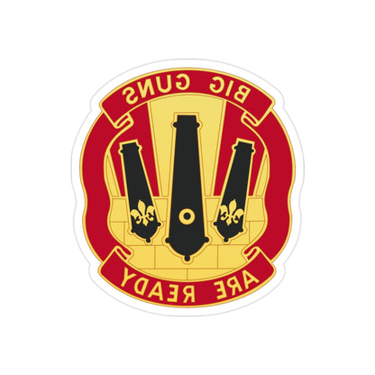 52nd Artillery Group (U.S. Army) REVERSE PRINT Transparent STICKER-2" × 2"-The Sticker Space