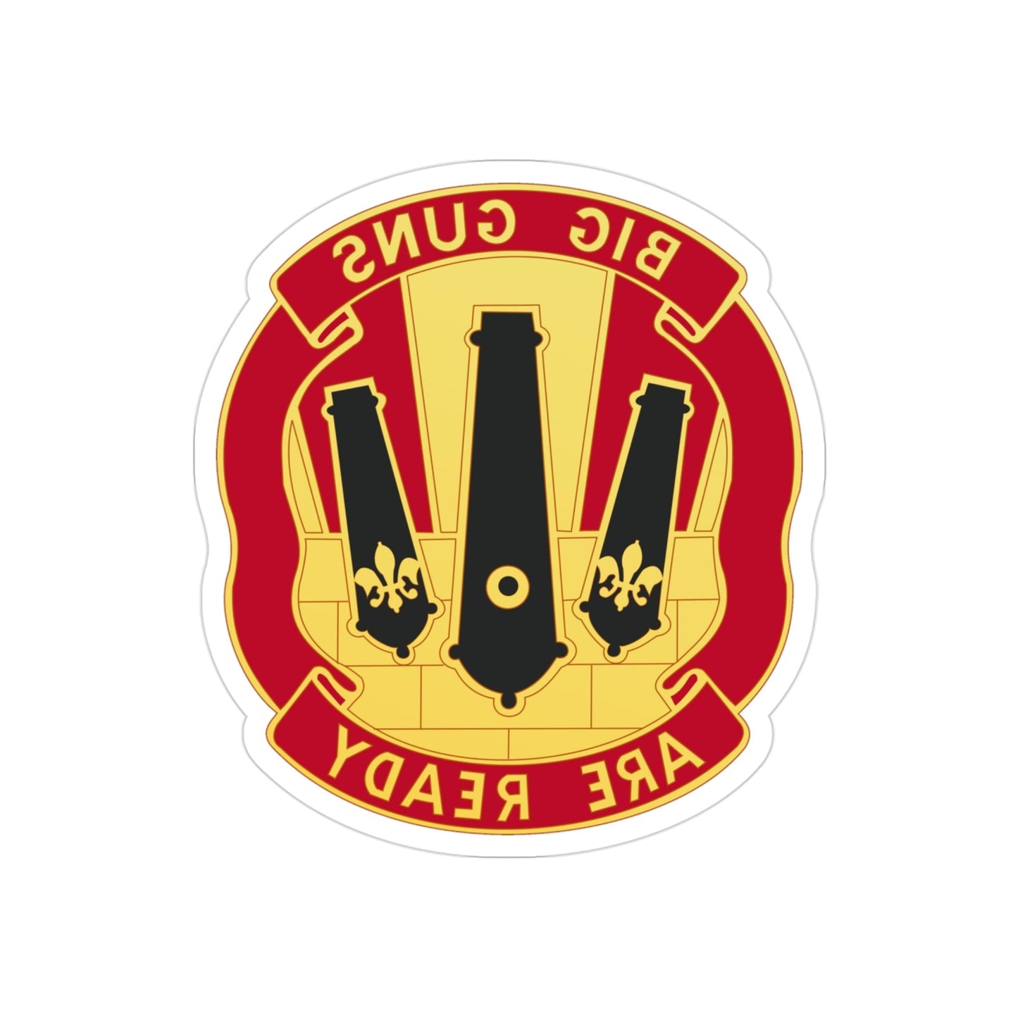 52nd Artillery Group (U.S. Army) REVERSE PRINT Transparent STICKER-3" × 3"-The Sticker Space