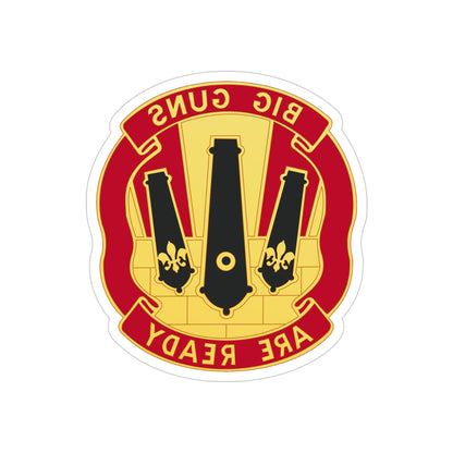 52nd Artillery Group (U.S. Army) REVERSE PRINT Transparent STICKER-4" × 4"-The Sticker Space