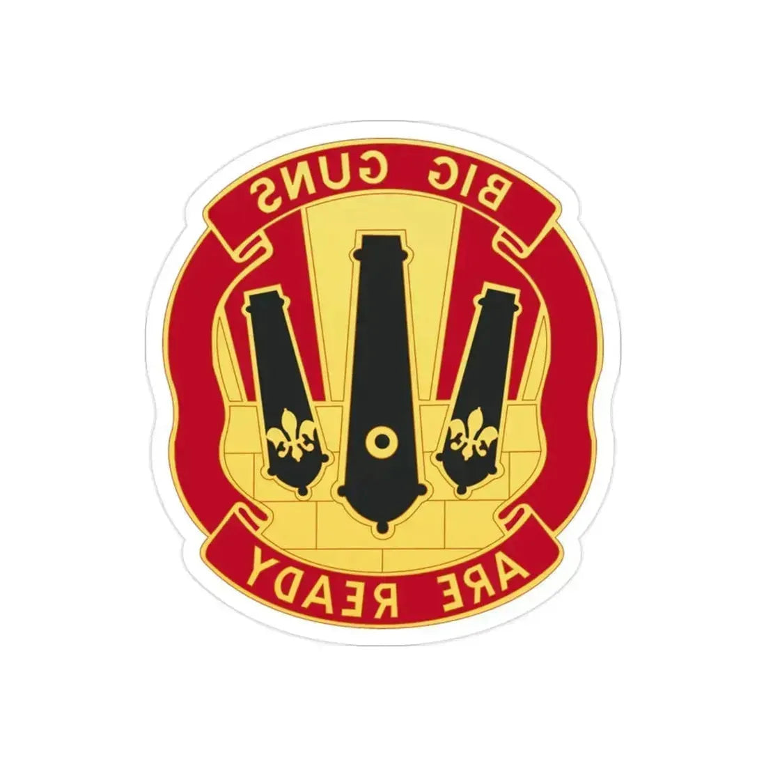 52nd Artillery Group (U.S. Army) REVERSE PRINT Transparent Die-Cut STICKER 2 Inch Die-Cut Transparent - The Sticker Space