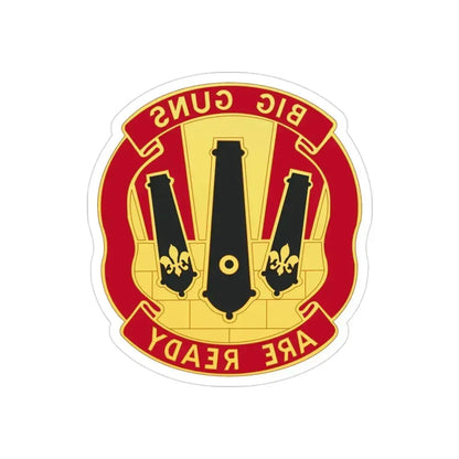 52nd Artillery Group (U.S. Army) REVERSE PRINT Transparent Die-Cut STICKER 3 Inch Die-Cut Transparent - The Sticker Space