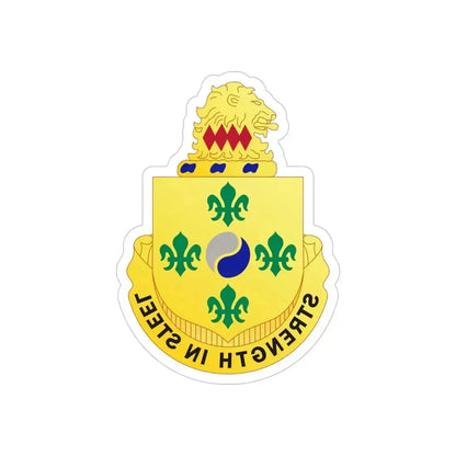 53 Armor Regiment (U.S. Army) REVERSE PRINT Transparent Die-Cut STICKER 4 Inch Die-Cut Transparent - The Sticker Space