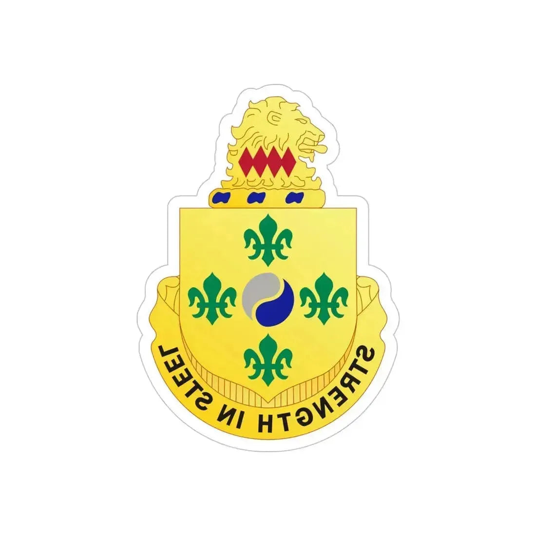 53 Armor Regiment (U.S. Army) REVERSE PRINT Transparent Die-Cut STICKER 5 Inch Die-Cut Transparent - The Sticker Space