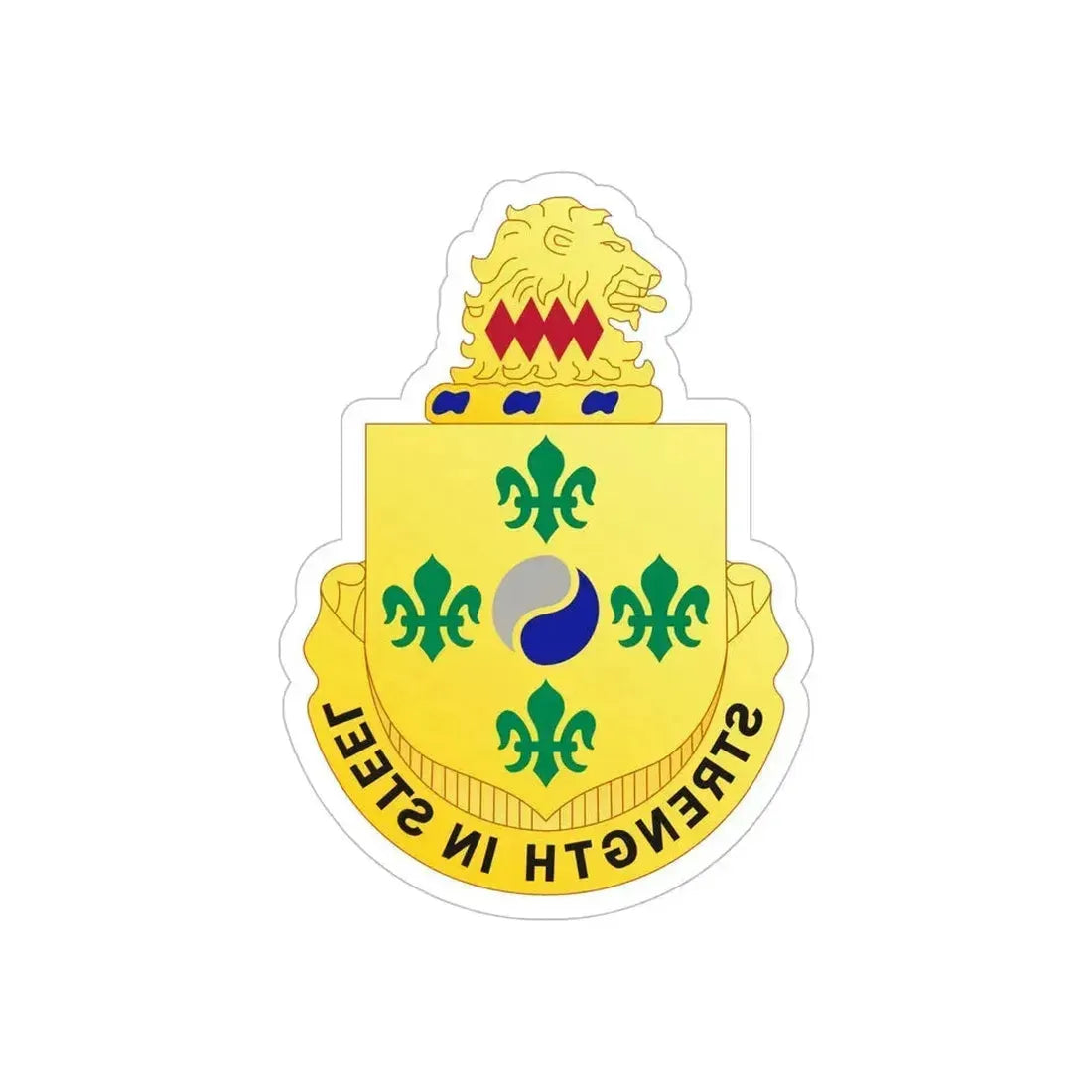 53 Armor Regiment (U.S. Army) REVERSE PRINT Transparent Die-Cut STICKER 6 Inch Die-Cut Transparent - The Sticker Space