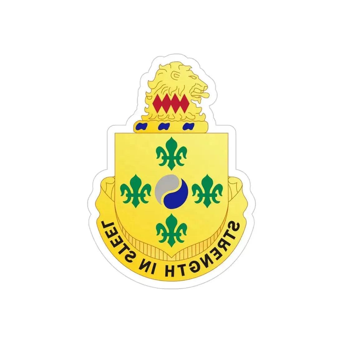 53 Armor Regiment (U.S. Army) REVERSE PRINT Transparent Die-Cut STICKER - The Sticker Space
