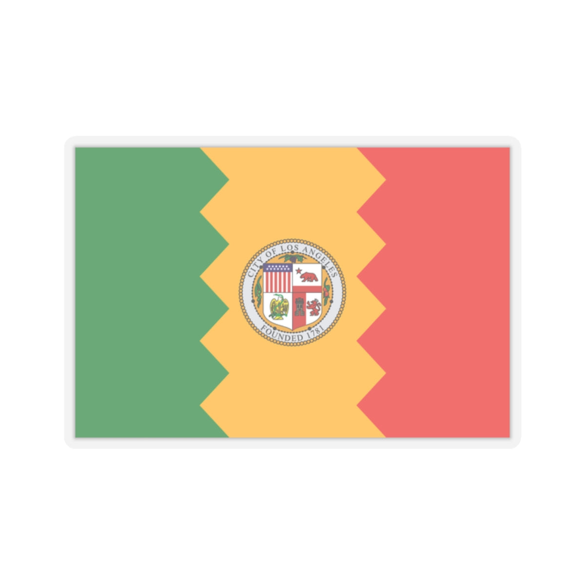 Flag of Los Angeles, California - STICKER Vinyl Kiss-Cut Decal