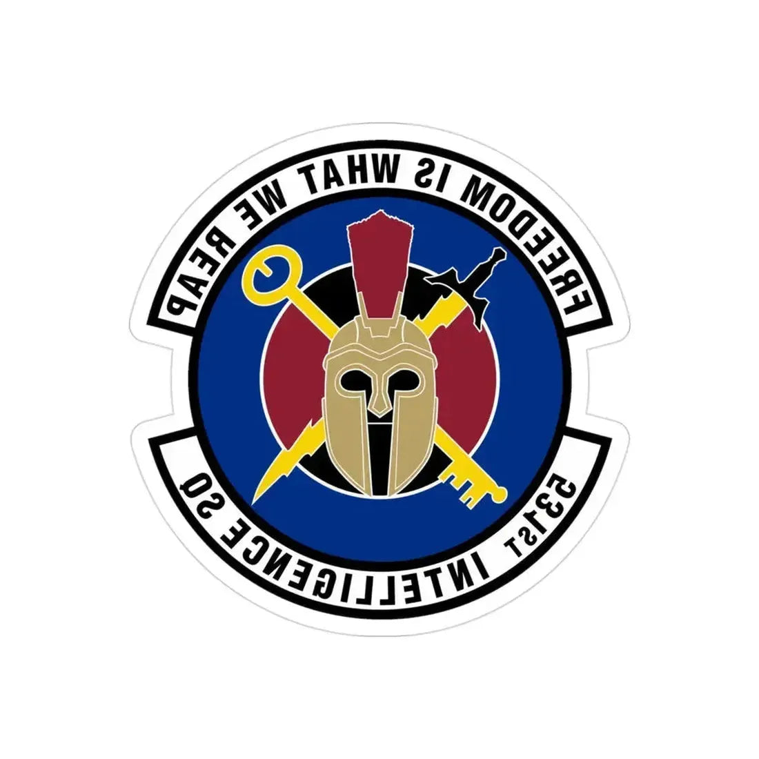 531 Intelligence Squadron ACC (U.S. Air Force) REVERSE PRINT Transparent Die-Cut STICKER 3 Inch Die-Cut Transparent - The Sticker Space
