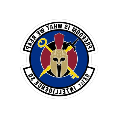 531 Intelligence Squadron ACC (U.S. Air Force) REVERSE PRINT Transparent Die-Cut STICKER 3 Inch Die-Cut Transparent - The Sticker Space