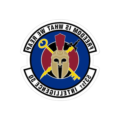 531 Intelligence Squadron ACC (U.S. Air Force) REVERSE PRINT Transparent Die-Cut STICKER - The Sticker Space