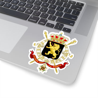 State Coat of Arms of Belgium - STICKER Vinyl Kiss-Cut Decal