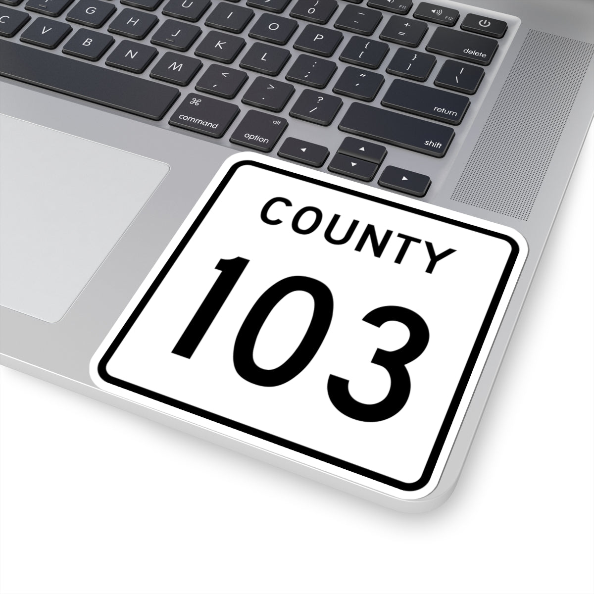 County 103 square (Minnesota) (Road Sign) STICKER Vinyl Kiss-Cut Decal