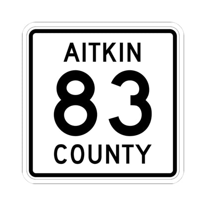 Aitkin County Route 83 (Minnesota) (Road Sign) STICKER Vinyl Kiss-Cut Decal