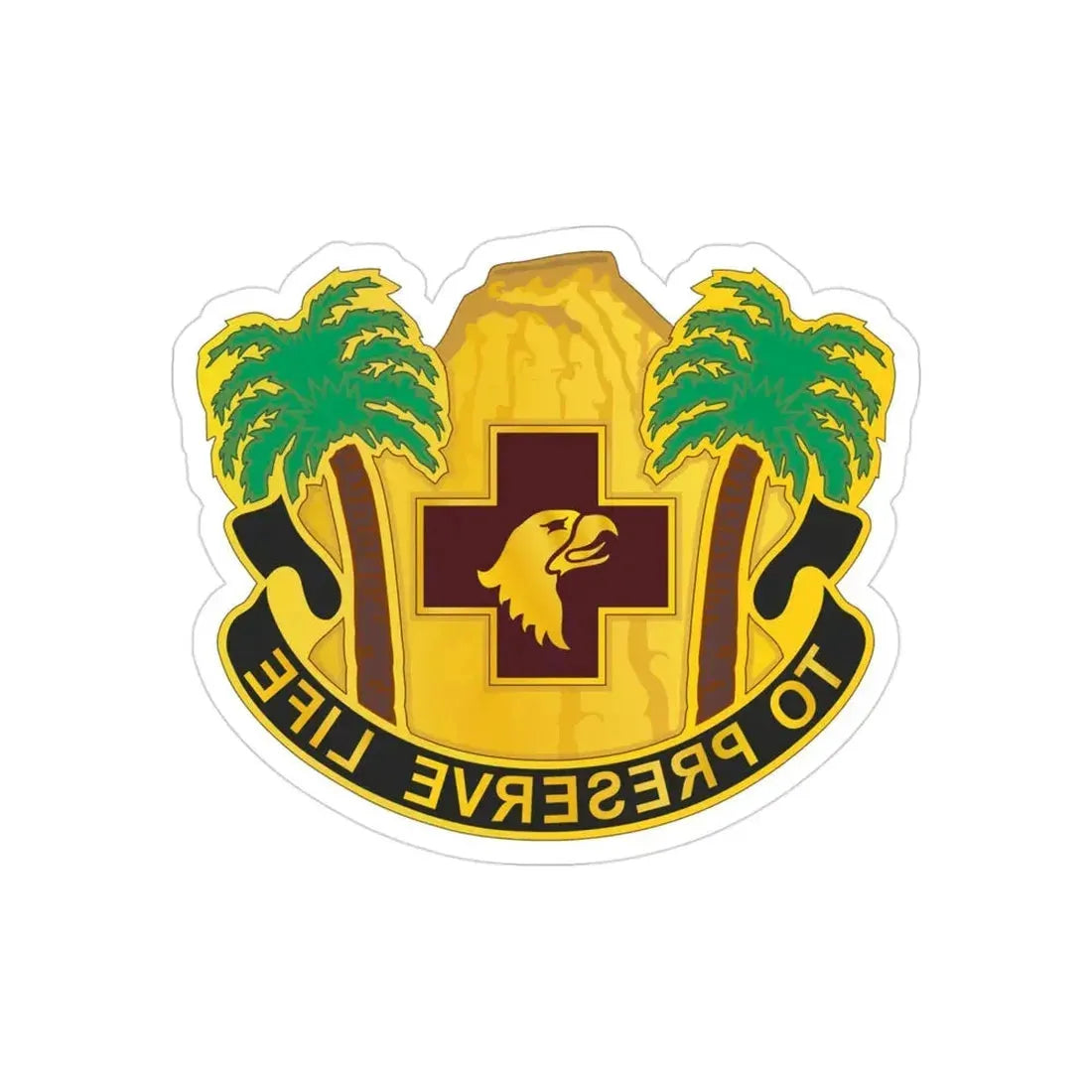 531st Hospital Center (U.S. Army) REVERSE PRINT Transparent Die-Cut STICKER - The Sticker Space