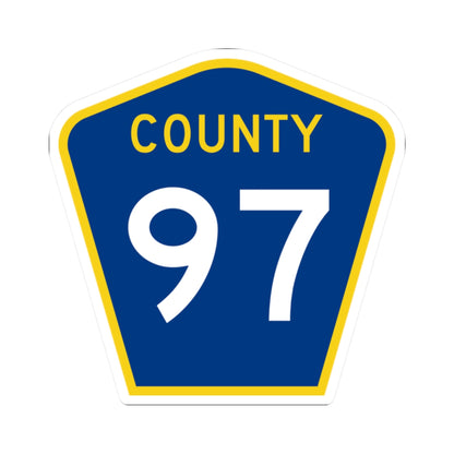 County 97 MN (Minnesota) (Road Sign) STICKER Vinyl Kiss-Cut Decal