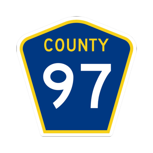 County 97 MN (Minnesota) (Road Sign) STICKER Vinyl Kiss-Cut Decal