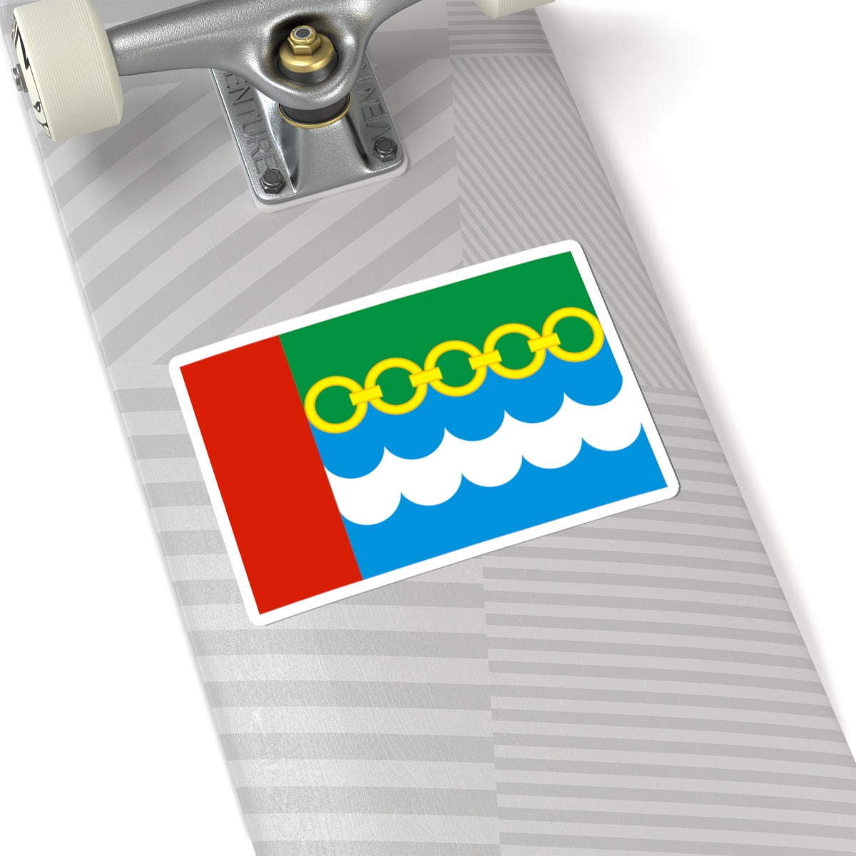 Flag of Klishinskoe Moscow oblast 2009 (Russia) STICKER Vinyl Kiss-Cut Decal