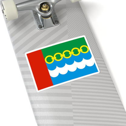 Flag of Klishinskoe Moscow oblast 2009 (Russia) STICKER Vinyl Kiss-Cut Decal