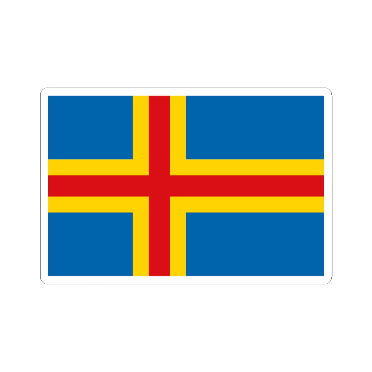 Flag of Åland (Finland) STICKER Vinyl Kiss-Cut Decal