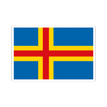 Flag of Åland (Finland) STICKER Vinyl Kiss-Cut Decal