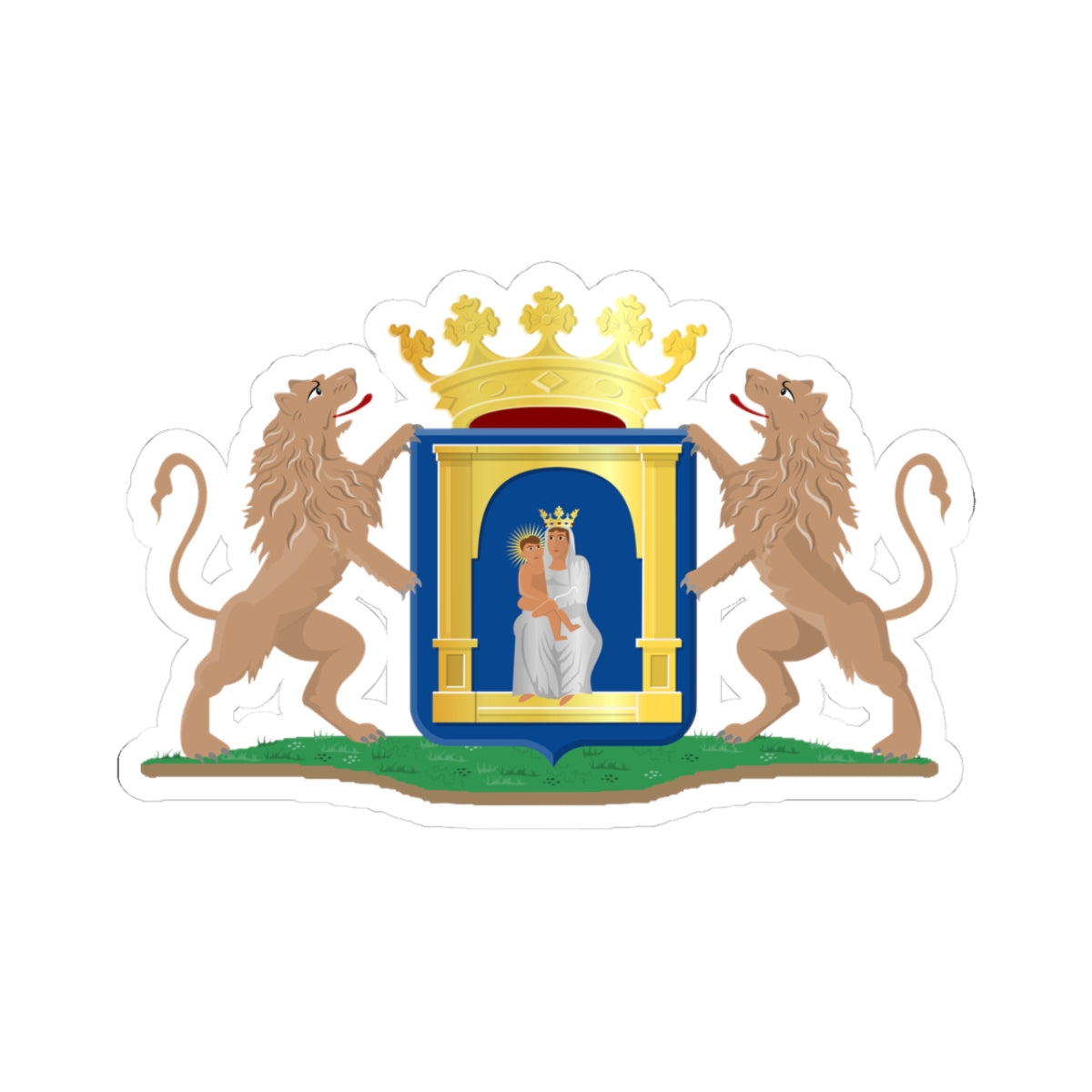 Assen wapen (Netherlands) (Coat of Arms) STICKER Vinyl Kiss-Cut Decal